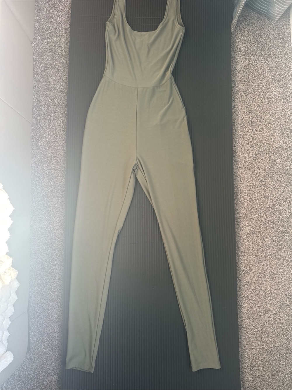 PrettyLittleThing Olive Green Scoop Neck Jumpsuit